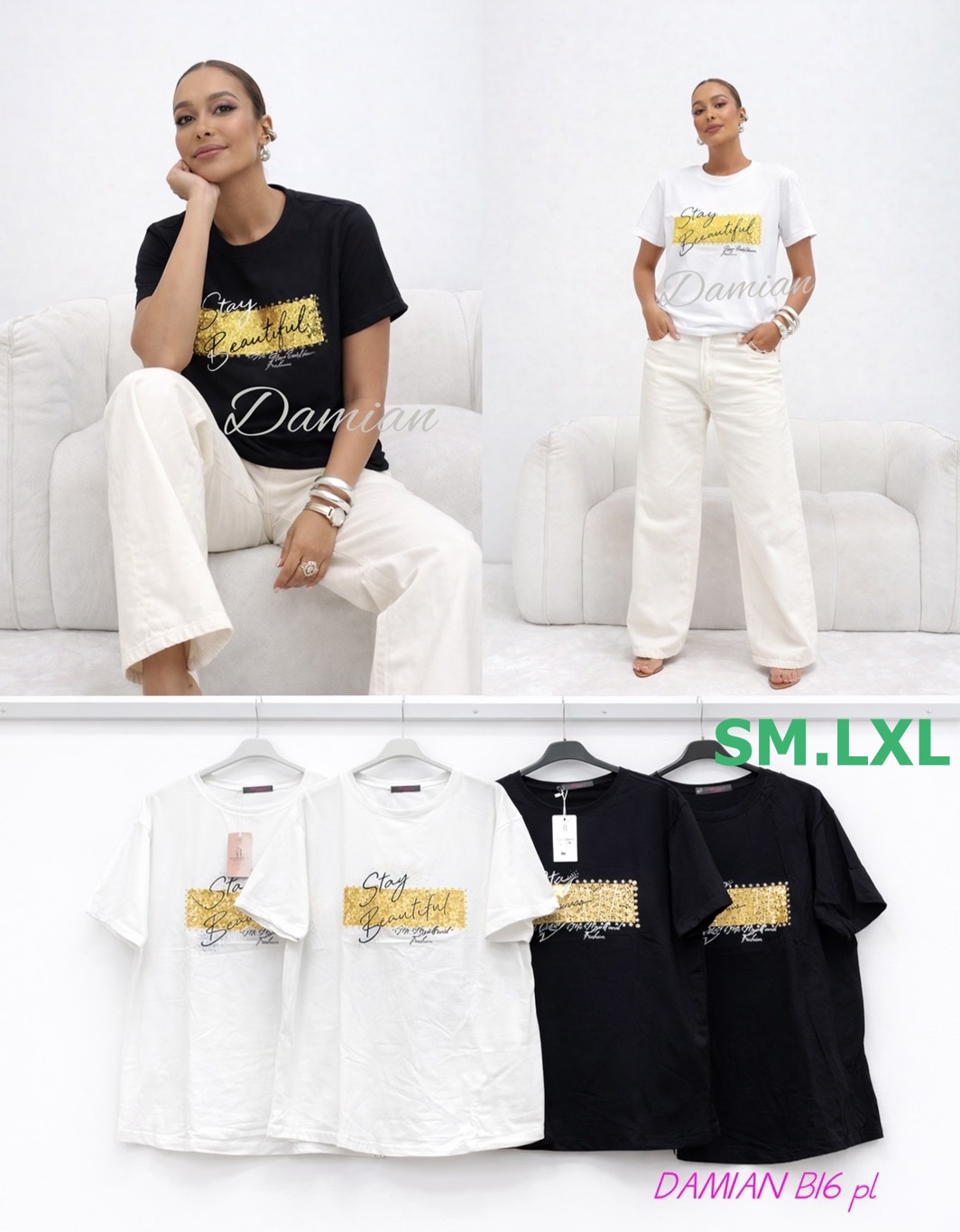 Bluzy damskie (Włoskie produkt) Roz S/M-L/XL , Mix Kolor Paczka 5 szt